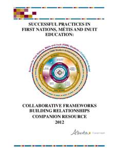 SUCCESSFUL PRACTICES IN FIRST NATIONS, MÉTIS AND INUIT EDUCATION: COLLABORATIVE FRAMEWORKS BUILDING RELATIONSHIPS