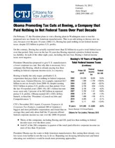 Political economy / Income tax / Tax / Citizens for Tax Justice / Corporate tax / Boeing / Progressivity in United States income tax / Dividend tax / Business / Taxation / Public economics