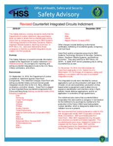 Revised Counterfeit Integrated Circuits Indictment