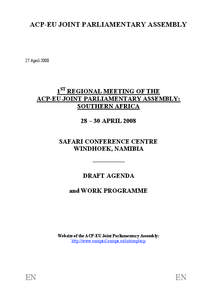 Politics of Africa / United Nations General Assembly observers / African /  Caribbean and Pacific Group of States / ACP–EU Joint Parliamentary Assembly / Economic Partnership Agreements / Glenys Kinnock /  Baroness Kinnock of Holyhead / SADC Tribunal / International trade / British people / International relations