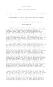 Presidential Proclamation