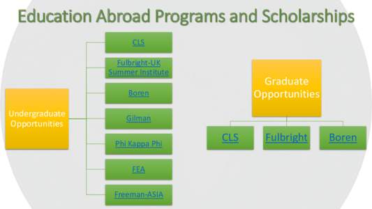 Education Abroad Programs and Scholarships CLS Fulbright-UK Summer Institute  Graduate