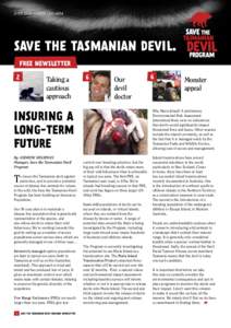 JUNE 2010 — ISSNSAVE THE TASMANIAN DEVIL. FREE NEWSLETTER 2