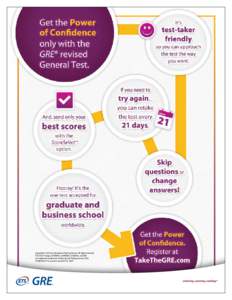 Copyright © 2013 by Educational Testing Service. All rights reserved. ETS, the ETS logo, LISTENING. LEARNING. LEADING. and GRE are registered trademarks of Educational Testing Service (ETS). SCORESELECT is a service mar