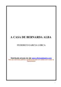 A CASA DE BERNARDA ALBA FEDERICO GARCIA LORCA