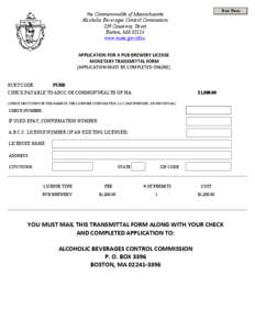 Print Form  The Commonwealth of Massachusetts Alcoholic Beverages Control Commission