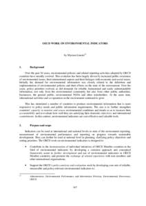 Statistics / Environment / Environmental indicator / Earth / OECD Environmental Performance Reviews / Sustainability measurement / Performance indicator / Gross domestic product / Canadian Environmental Sustainability Indicators / Organisation for Economic Co-operation and Development / Economics / Sustainable development