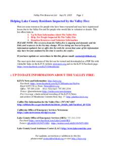 Valley Fire Resource List  Sep 29, 2015 Page 1