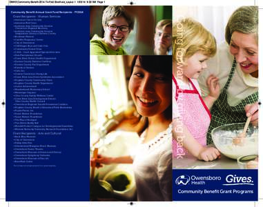 OMHS Community Benefit 2014 Tri-Fold Brochure_Layout[removed]:32 AM Page 1  Community Benefit Annual Grant Fund Recipients - FY2014 Grant Recipients - Human Services • American Cancer Society