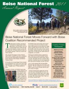 Boise National Forest Annual Report[removed]Boise Coalition members participate