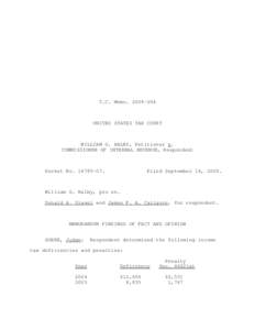 T.C. Memo[removed]UNITED STATES TAX COURT WILLIAM G. HALBY, Petitioner v. COMMISSIONER OF INTERNAL REVENUE, Respondent