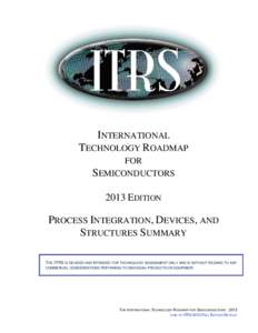 INTERNATIONAL TECHNOLOGY ROADMAP FOR SEMICONDUCTORS[removed]EDITION