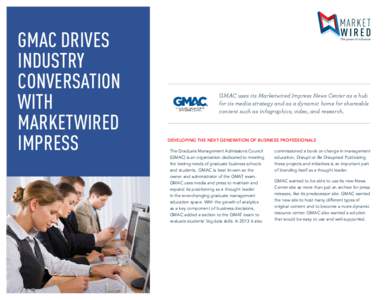 GMAC DRIVES INDUSTRY CONVERSATION WITH MARKETWIRED IMPRESS
