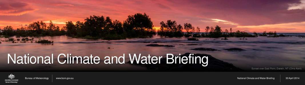 National Climate and Water Briefing
