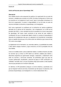 Programa 22. Recursos didácticos para la docencia y el aprendizaje UPM  Medida 68 Centro de Recursos para el Aprendizaje, CRA