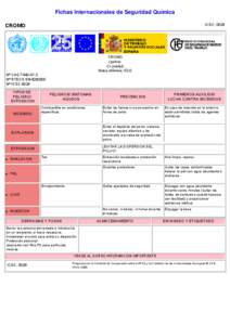 Nº CAS[removed]International Chemical Safety Cards (WHO/IPCS/ILO)