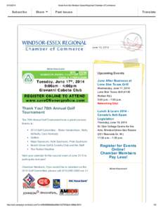 [removed]News from the Windsor-Essex Regional Chamber of Commerce Subscribe