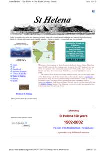 Ascension Island / RMS St Helena / Outline of Saint Helena / Jamestown /  Saint Helena / Saint Helena / Saint Helena /  Ascension and Tristan da Cunha / Fernão Lopes