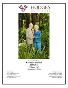 Earl and Thelma Hodges  Graduate Bulletin[removed]Volume 10C September 9, 2010