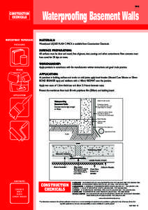 W4  CONSTRUCTION CHEMICALS  WATERPROOF MEMBRANE