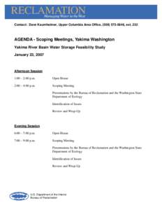 Earth / Environmental impact statement / National Environmental Policy Act / Environmental impact assessment / United States Bureau of Reclamation / Bumping Lake / Columbia River / Impact assessment / Environment / Prediction