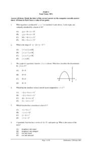 Analytic geometry / Functions and mappings / Differential calculus / Function / Mathematical fallacy / Asymptote / Derivative / Metric / Quadratic function / Mathematics / Mathematical analysis / Geometry