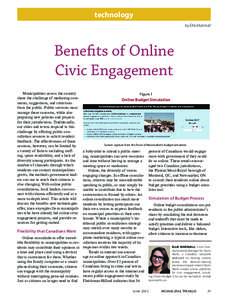 technology by Ellie Marshall Benefits of Online Civic Engagement Municipalities across the country