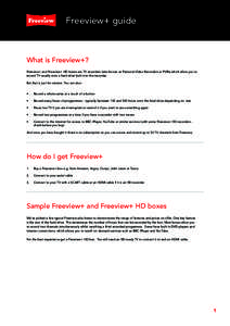 Freeview+ guide  What is Freeview+? Freeview+ and Freeview+ HD boxes are TV recorders (also known as Personal Video Recorders or PVRs) which allow you to record TV usually onto a hard drive built into the recorder. But t