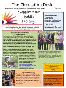 The Circulation Desk Information on THE LIBRARY PROJECT: Shepherdstown Public Library