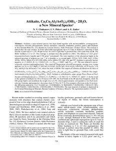 ISSN[removed], Geology of Ore Deposits, 2007, Vol. 49, No. 8, pp. 720–726. © Pleiades Publishing, Ltd., 2007. Original Russian Text © N.V. Chukanov, I.V. Pekov, A.E. Zadov, 2007, published in Zapiski Rossiiskogo Mineralogicheskogo Obshchestva, 2007, Pt CXXXVI, No. 2, pp. 17–24.