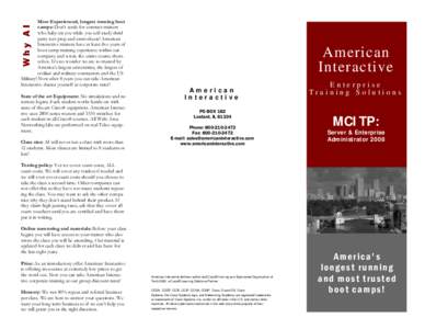 MCITP enterprise brochure