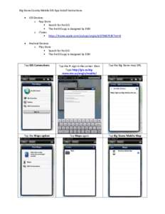 Big Stone County Mobile GIS App Install Instructions  iOS Devices o App Store  Search for ArcGIS