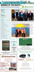 Calhoun County Chamber of Commerce  Work Week....The Voice of Business Member of the Month — 	 Thank you for all that you do for our community! Chamber Happenings