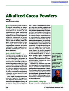 2003 Alkalized Cocoa Powders