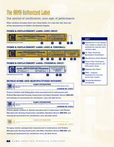 The AAMA Authorized Label Our symbol of certification, your sign of performance. When windows and glass doors carry these labels, it’s a sign that they have met all the requirements of AAMA’s Certification Program.  