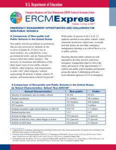 U.S. Department of Education Emergency Response and Crisis Management (ERCM) Technical Assistance Center Emergency Response and Crisis Management TA Center