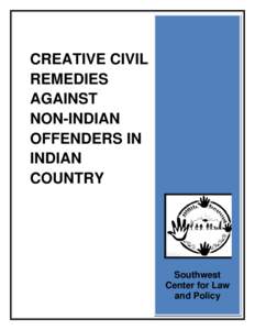 REPORT ON THE NATIONAL ADVISORY COMMITTEE ON CREATIVE CIVIL REMEDIES FOR NON-INDIAN OFFENDERS IN TRIBAL COURTS