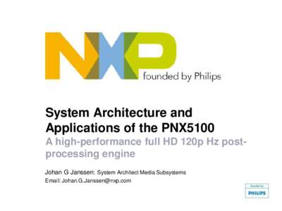 NXP PowerPoint template Guidelines for presentations