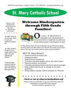 2000 Richmond Avenue ∙ Mattoon, Illinois ∙ ([removed] ∙ stmaryschoolmattoon.org  St. Mary Catholic School What do area middle school teachers have to