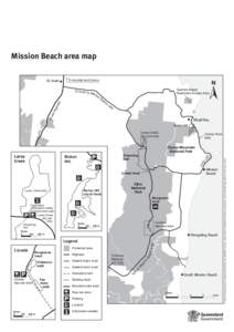 Mission Beach area map El Arish To Innisfail and Cairns  Miss