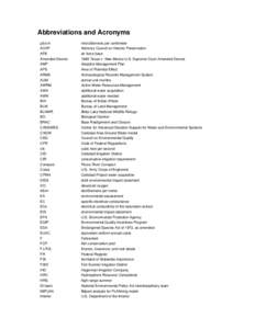 Abbreviations and Acronyms µS/cm ACHP AFB Amended Decree AMP