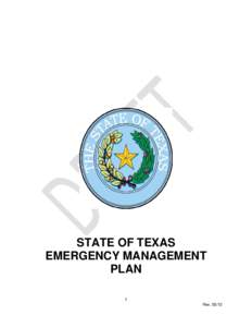 STATE OF TEXAS EMERGENCY MANAGEMENT PLAN 1 Rev[removed]