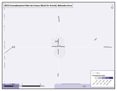 ´  2013 Unemployment Rate by Census Block for Arnold, Nebraska Area NE