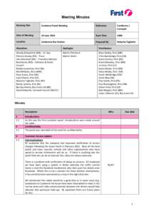 Meeting Minutes Meeting Title  Customer Panel Meeting   Reference 