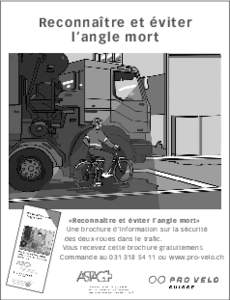 Reconnaître et éviter l’angle mort «Reconnaître et éviter l’angle mort» Une brochure d’information sur la sécurité des deux-roues dans le trafic.