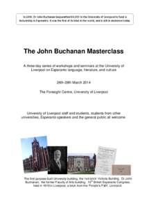 Buchanan Bequest: University of Liverpool