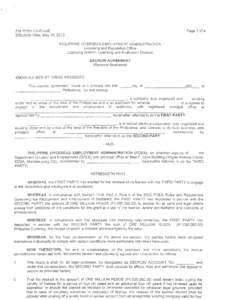 Page 1 of 4  FM-POEA 03-IR-02E Effectivity Date: May 16, 2012 PHILIPPIN E OVERSEAS EMPLOYMENT ADMINISTRATION Licensing and Regulation Office