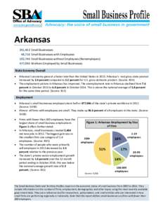 Small Business State Profile, Arkansas