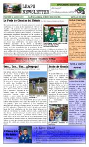 LEAPS NEWSLETTER VOLUMEN 2, ARTICULO 6 UPCOMING EVENTS ¡¡Promoción!!