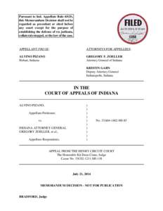 Pursuant to Ind. Appellate Rule 65(D), this Memorandum Decision shall not be regarded as precedent or cited before any court except for the purpose of establishing the defense of res judicata, collateral estoppel, or the